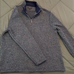 Quarter zipped pullover sweater